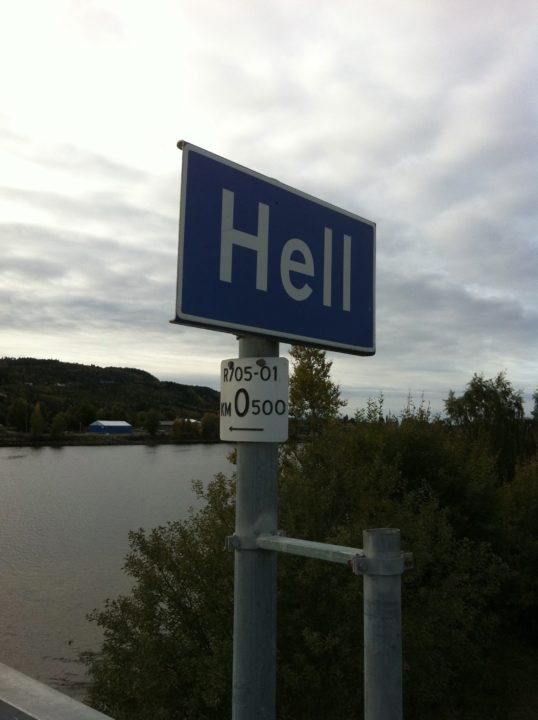 A picture of a sign that says hell taken by Peter Long